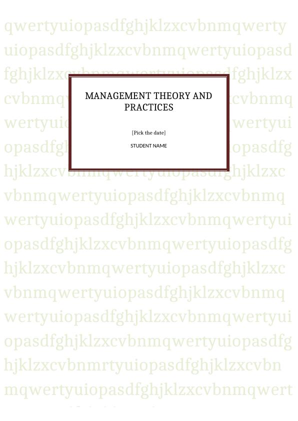 Management  Theory and Prictices_1