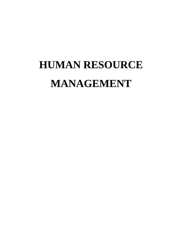 Human Resource Management Report in Tesco_1