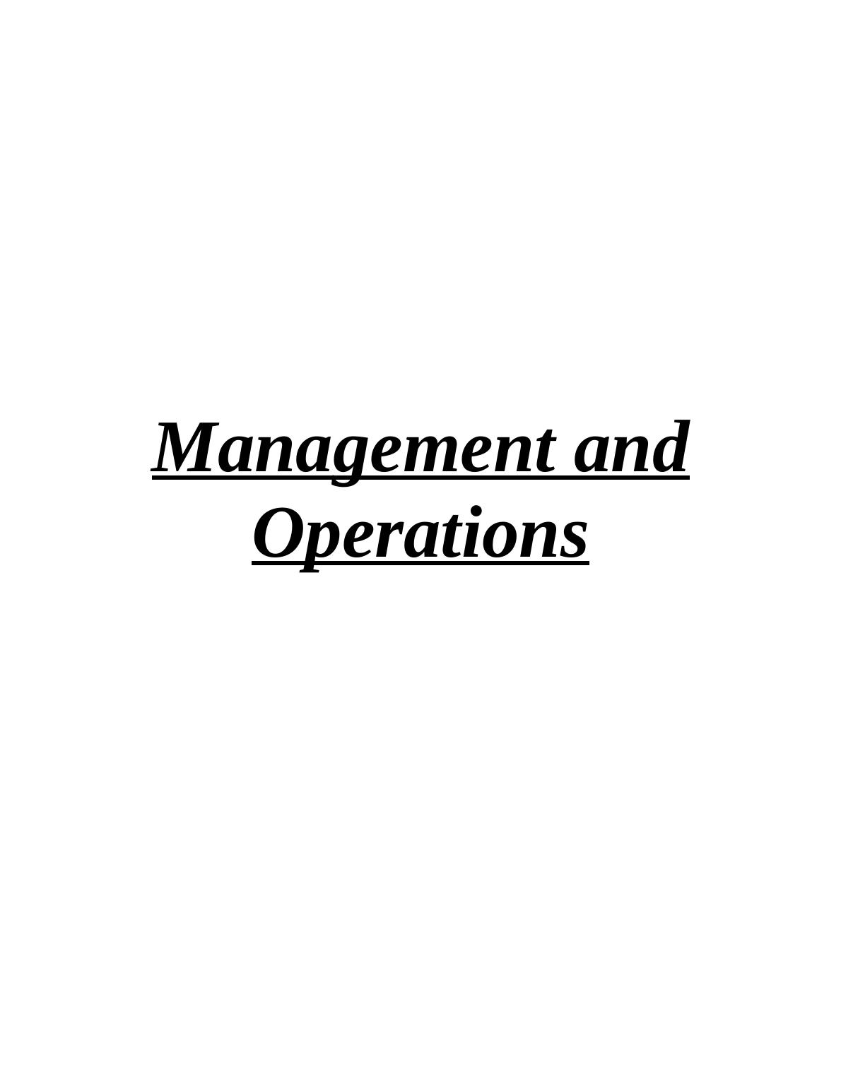 Management and Operations Assignment - TESCO multinational company_1