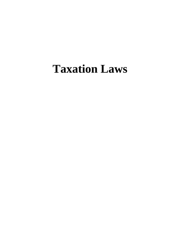 Taxation Laws Report - DOC_1