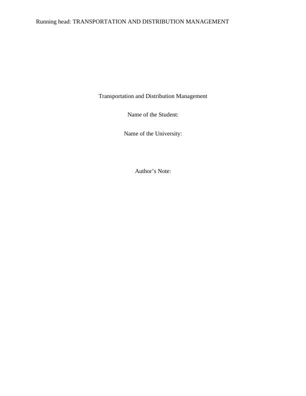 Transportation & Distribution Management_1