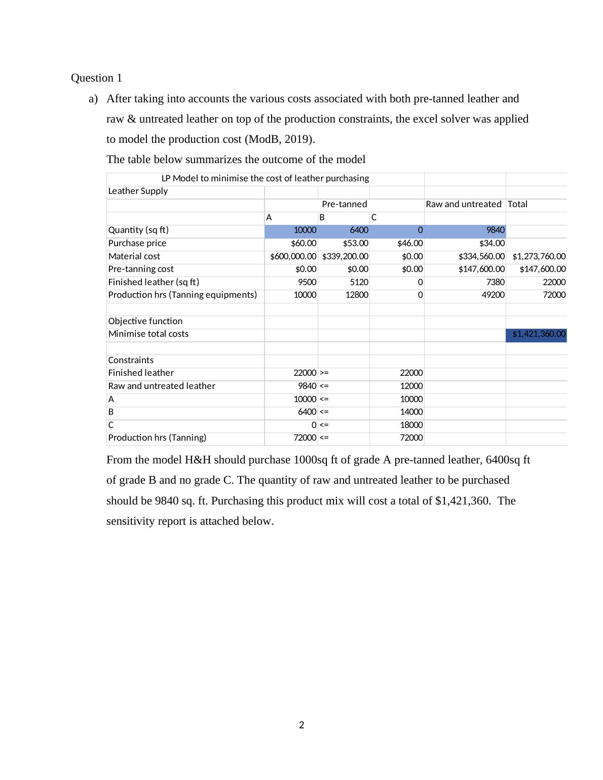 quantitative analysis assignment