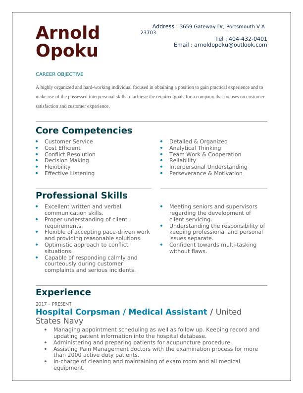 Arnold Opoku - Customer Service Professional_1