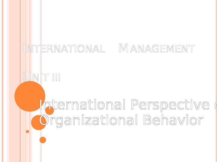 International Management -  Assignment_1