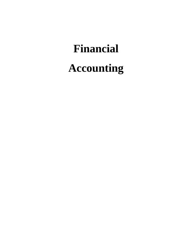 Financial Accounting : Solved Assignment_1