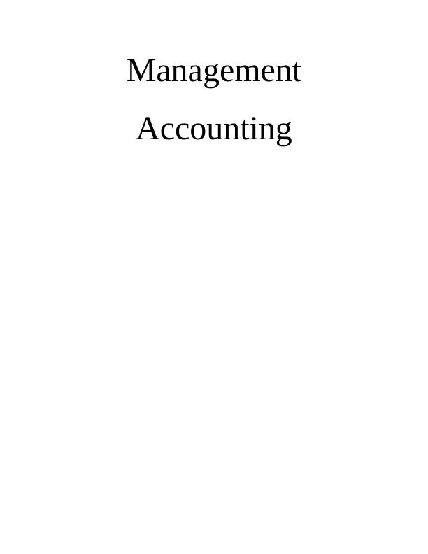 Management Accounting Assignment : Excite Entertainment Ltd_1