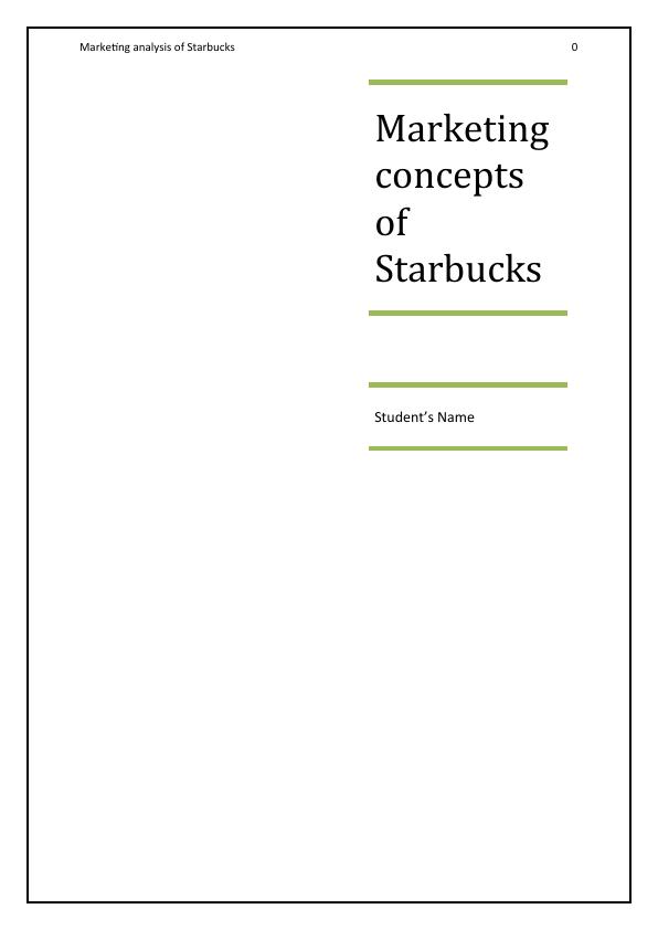 Marketing analysis of Starbucks_1