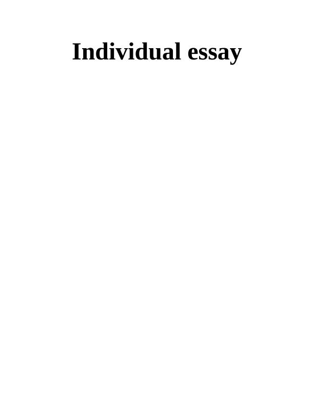 Essay on Hofstede's Cultural Dimension Model_1