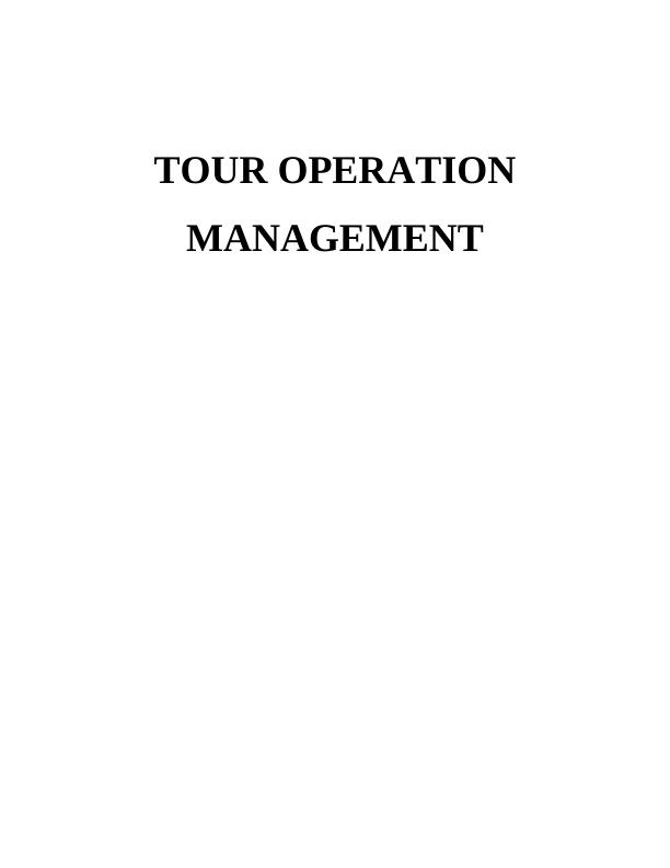 Report on Tour Operation Management_1