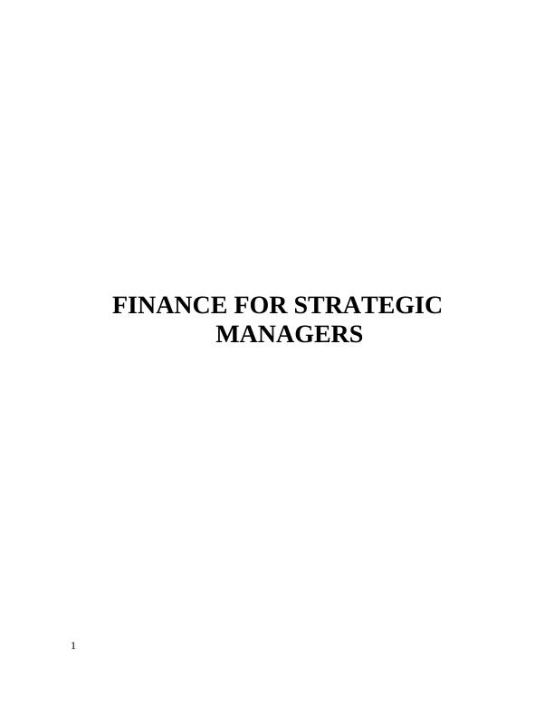 FINANCE FOR STRATEGIC MANAGERS_1