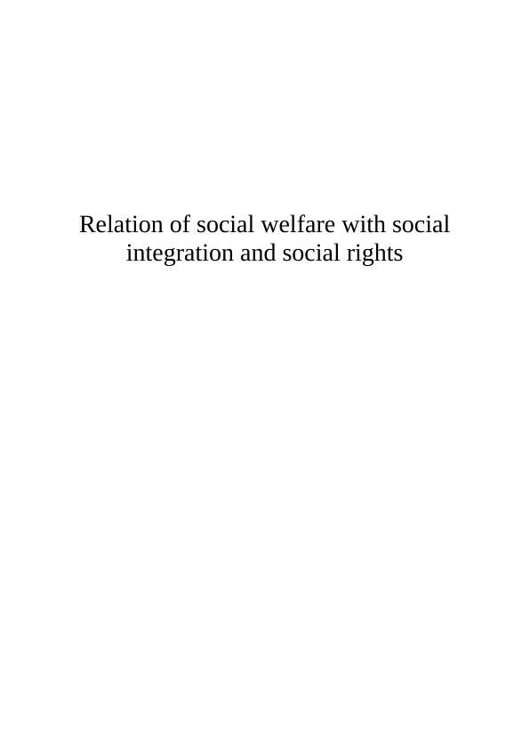 Social Rights and Human Welfare_1