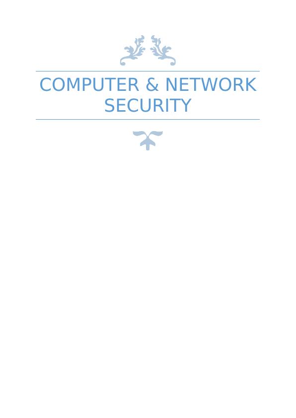 Computer & Network Security Analysis Report- Unix Environment_1
