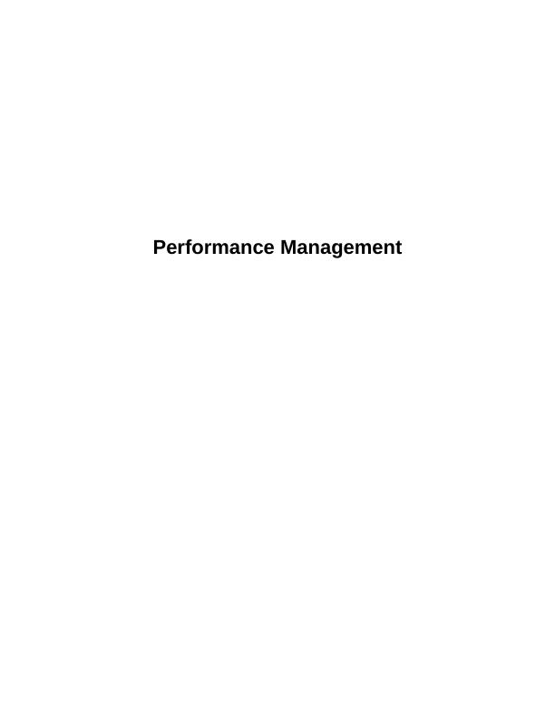Performance Management & Cost Management Accounting_1