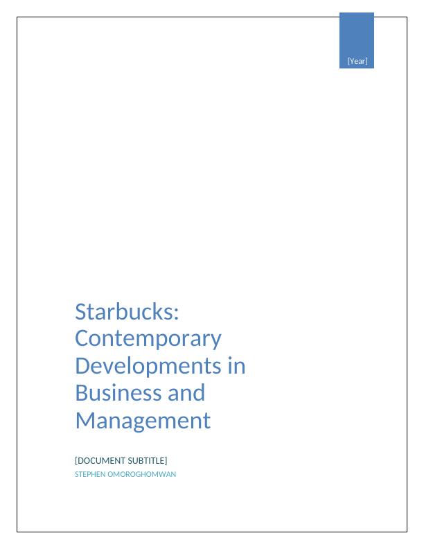 Business Report of Starbucks_1