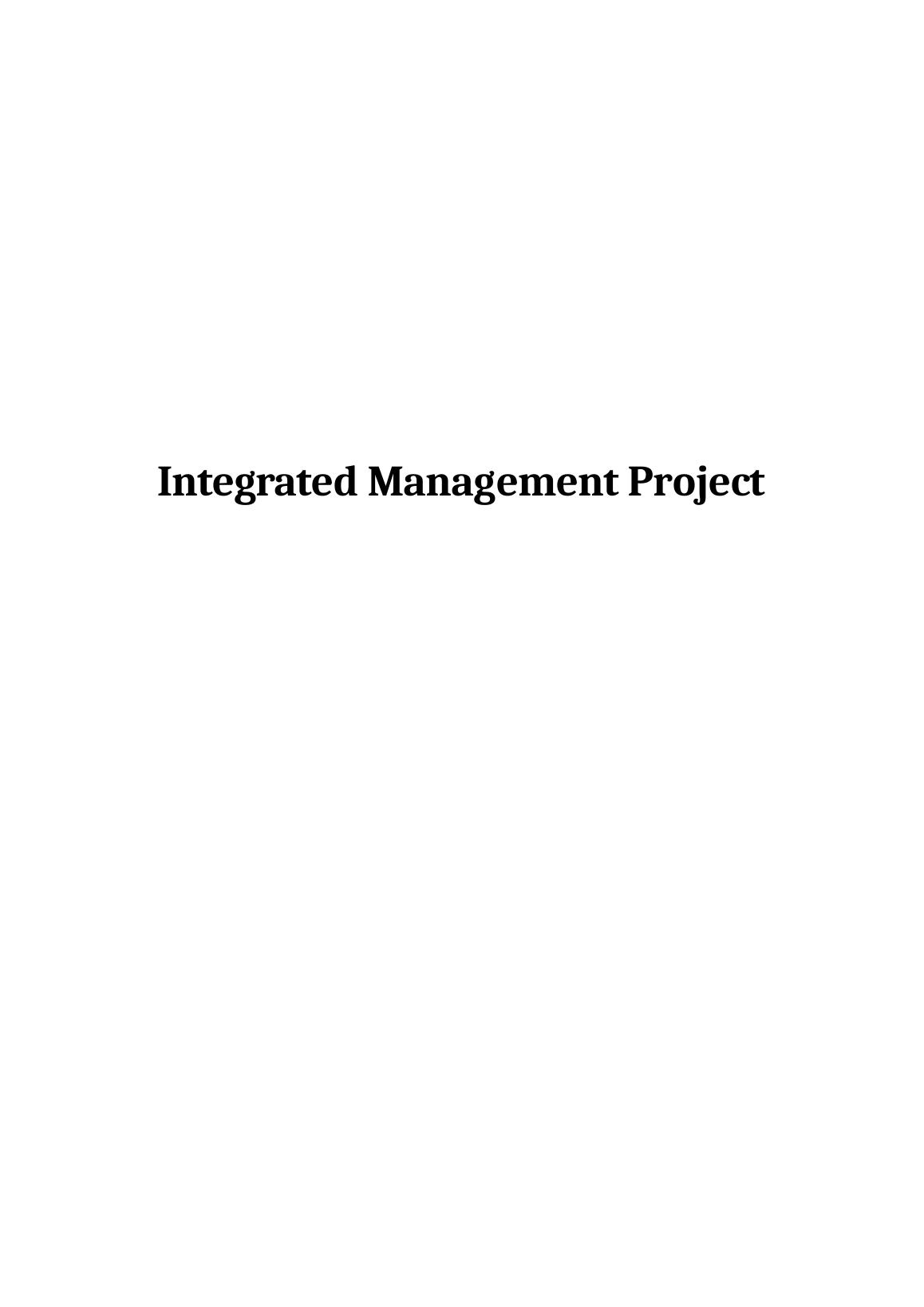 Integrated Management Project Contents_1