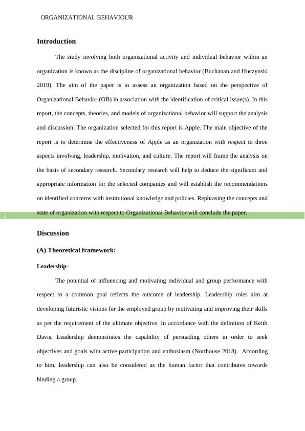 Organizational Behaviour Research paper 2022_3