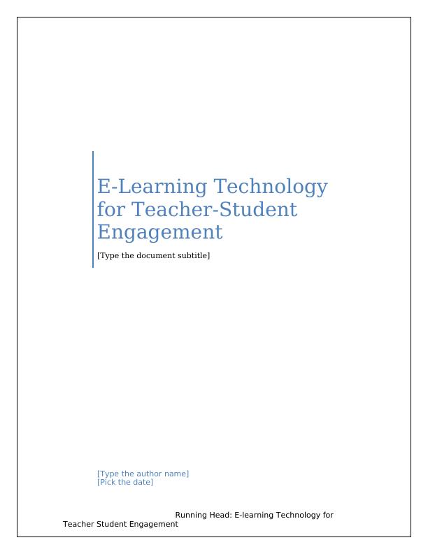 E-Learning Technology for Teacher-Student Engagement_1