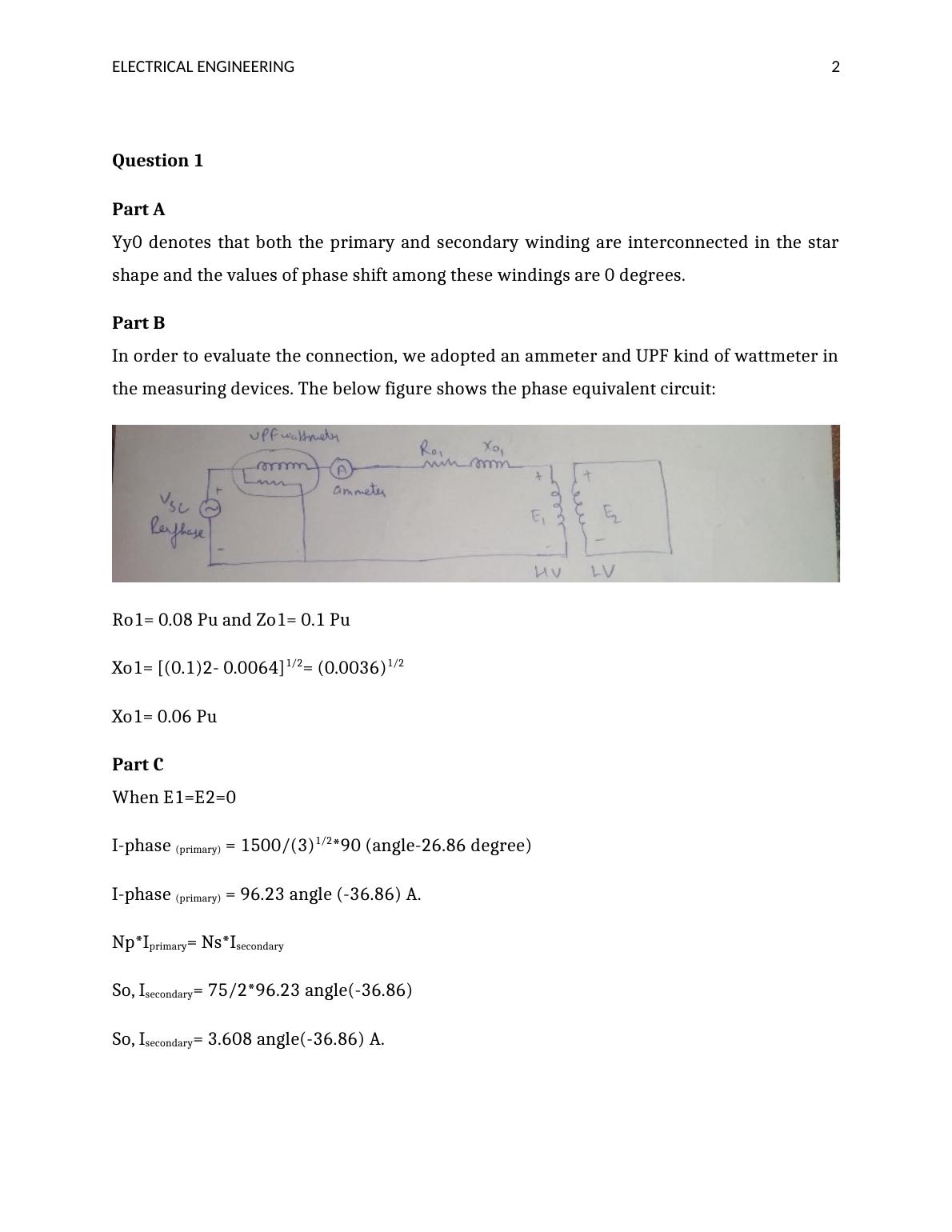 electrical engineering assignment