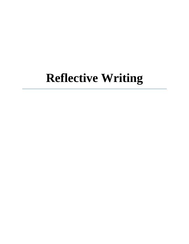 Reflective Writing of Management and Developing People_1