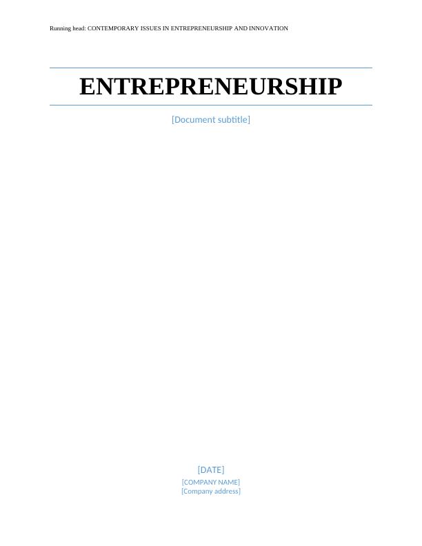 Contemporary Issues in Entrepreneurship_1