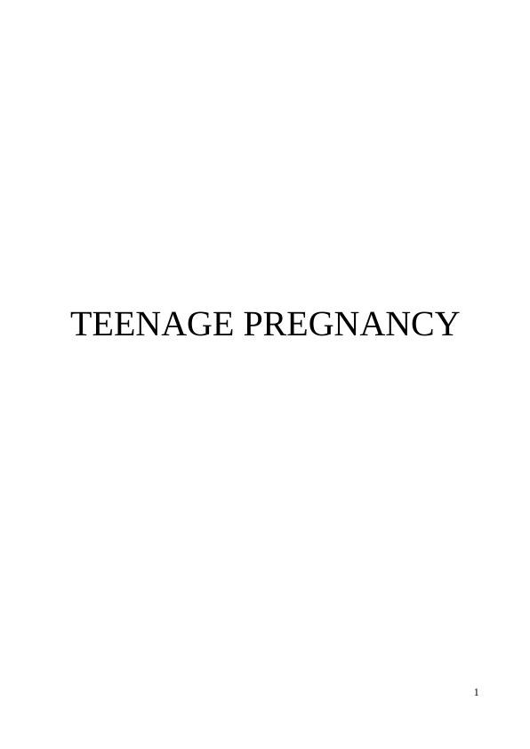 Essay on Teenage Pregnancy_1