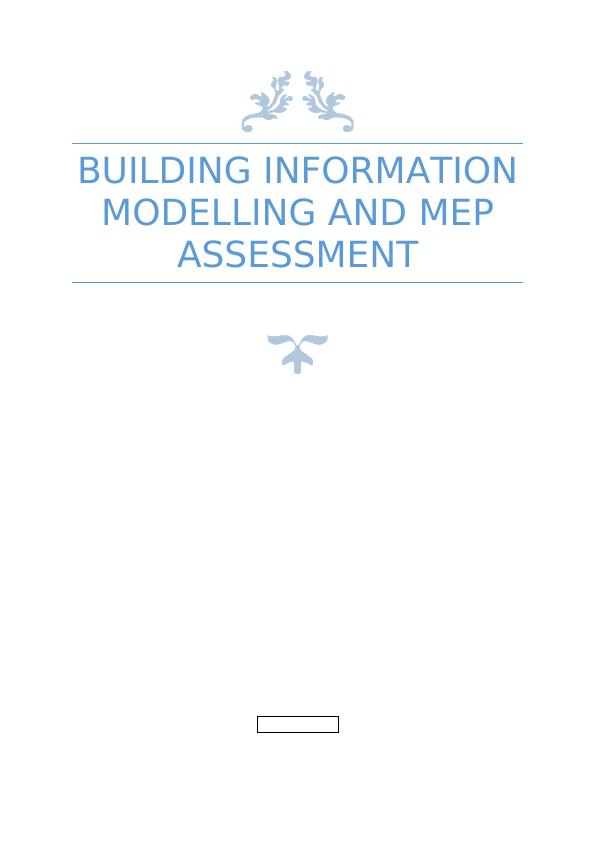 Building Information Modelling (BIM) Assignment_1