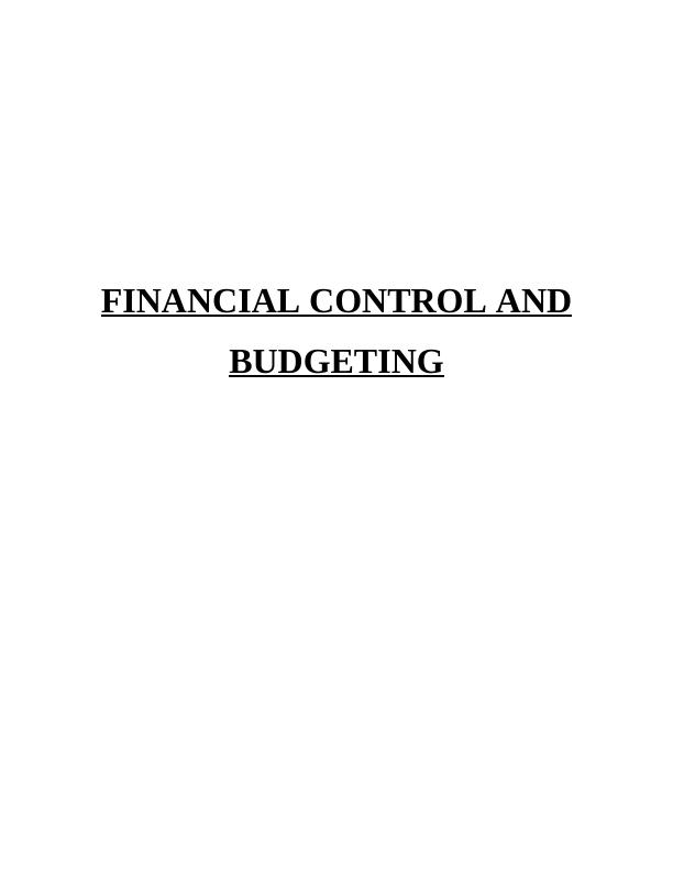 Financial Control and Budgeting in Health and Social Care_1