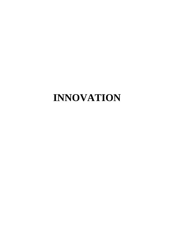 Innovation and Its Importance in Essence Drinks : Report_1