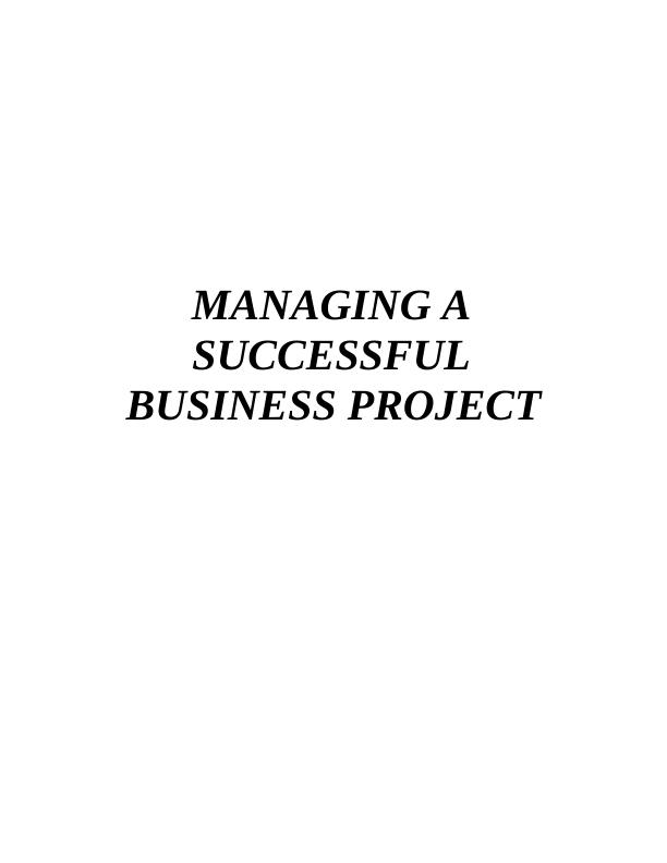 Managing a Successful Business Project Assignment Solved - TESCO_1