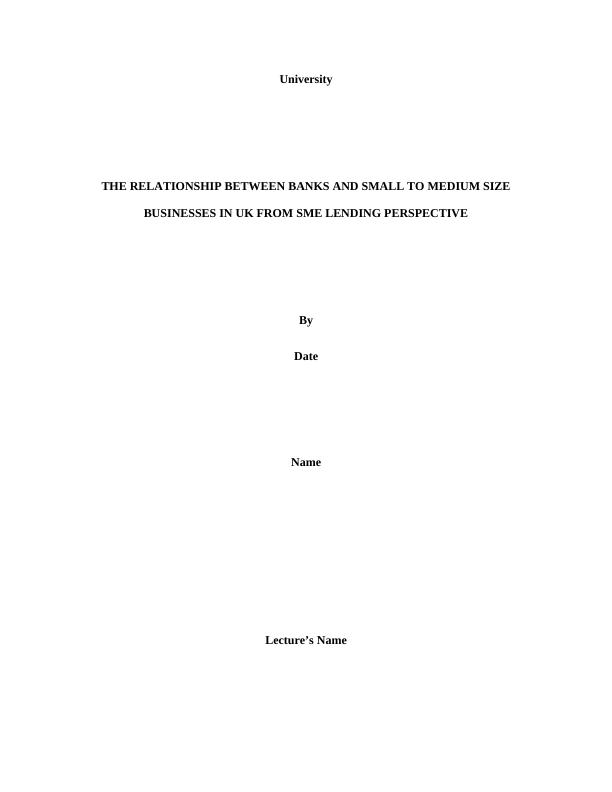 (PDF) The Role of Banks in Small and Medium Enterprises_1