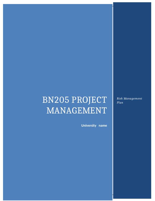 The Project Management & Risk Management Plan_1
