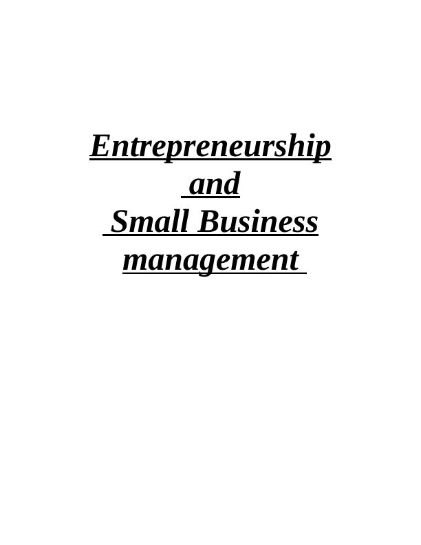 Entrepreneurship & Small Business Management_1