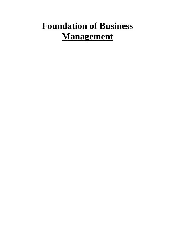 Foundation of Business Management_1