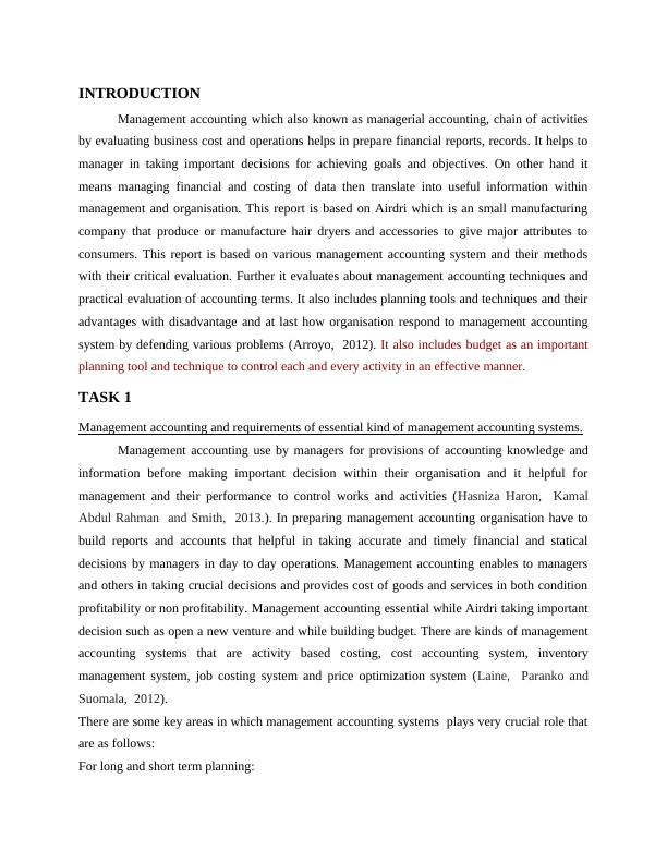 Management Accounting Techniques PDF