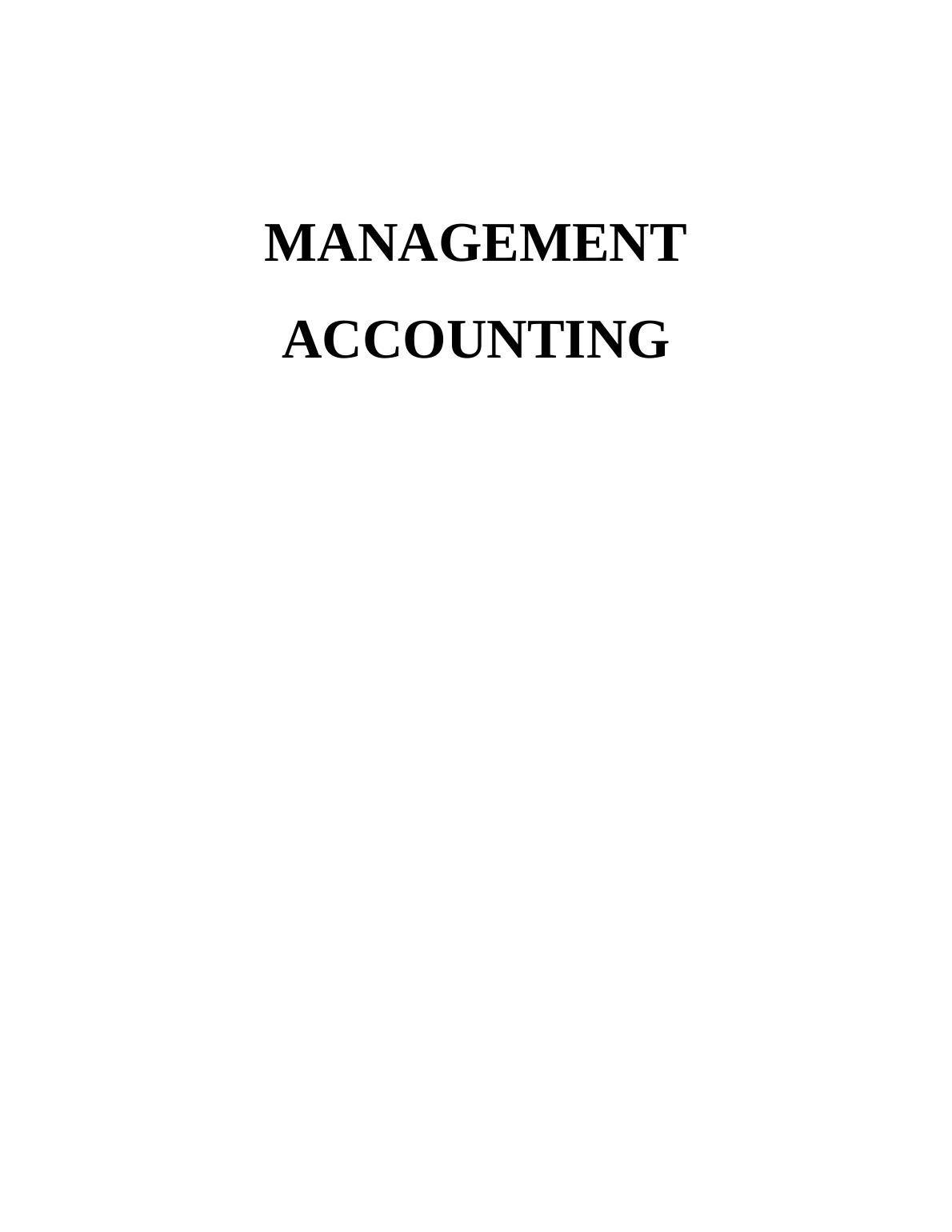 Management Accounting Assignment - TPG Processing_1
