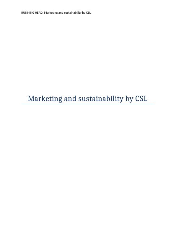 Marketing and Sustainability by CSL_1