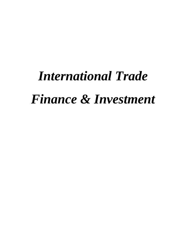 International Trade Finance & Investment_1