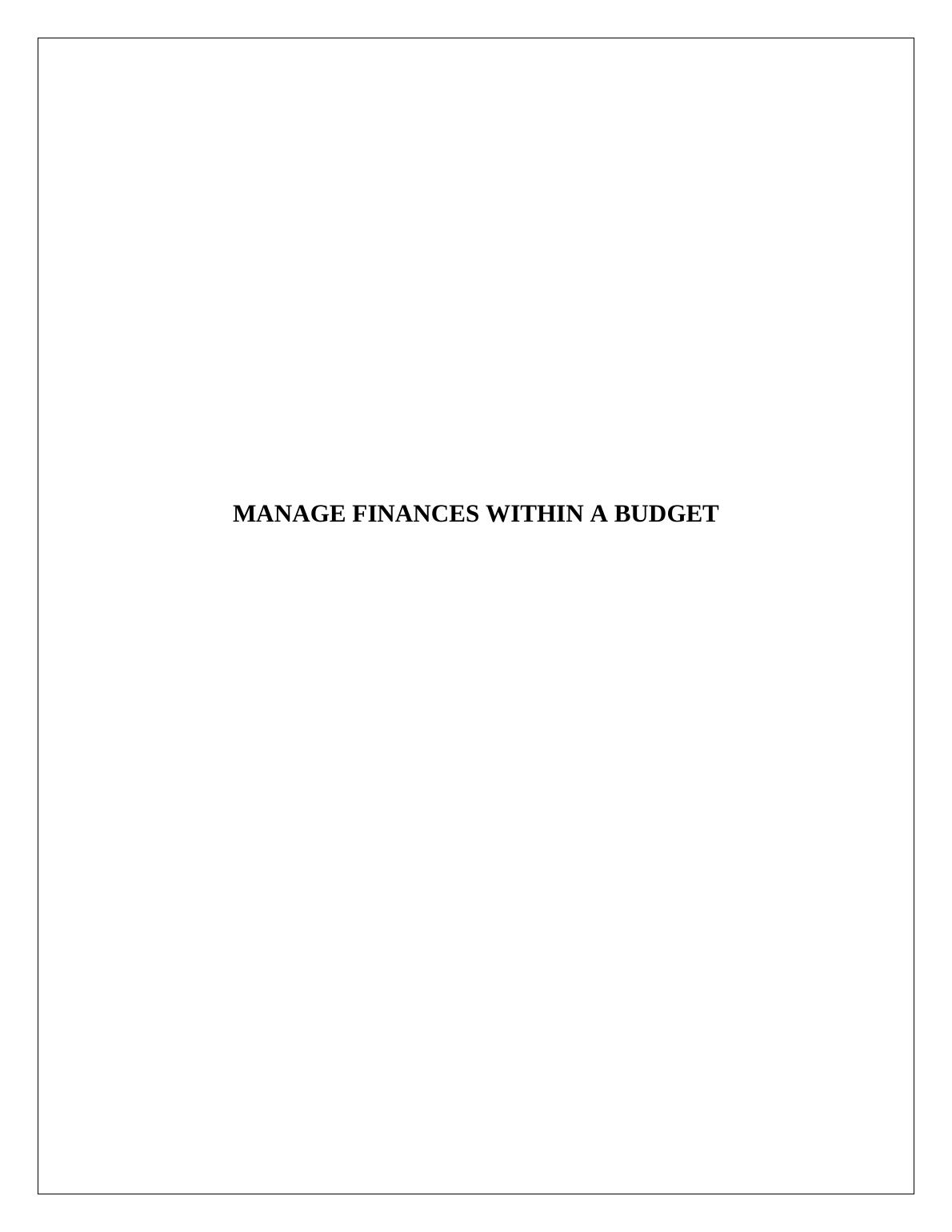 Tips for Managing Finances within a Budget Desklib