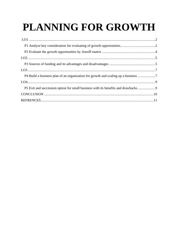 Planning for Growth: Analyzing Key Considerations and Evaluating Growth Opportunities_1