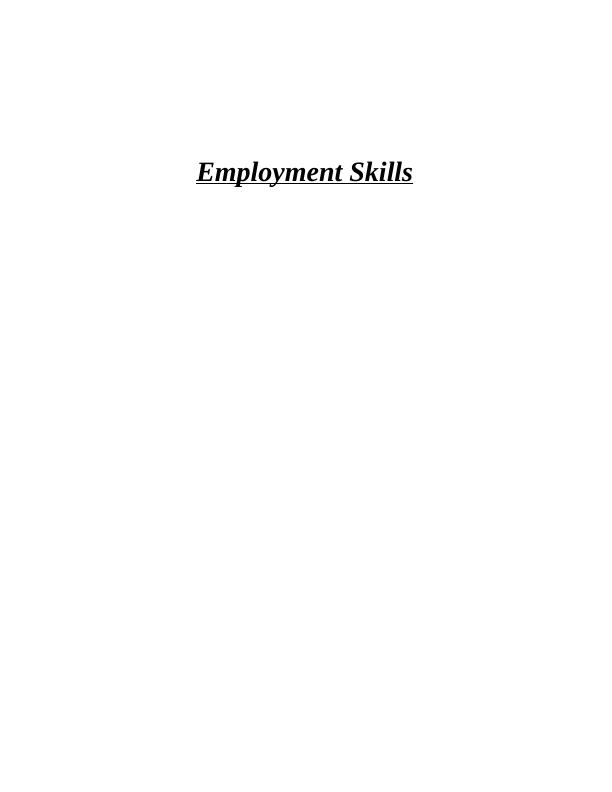 employment and education assignment