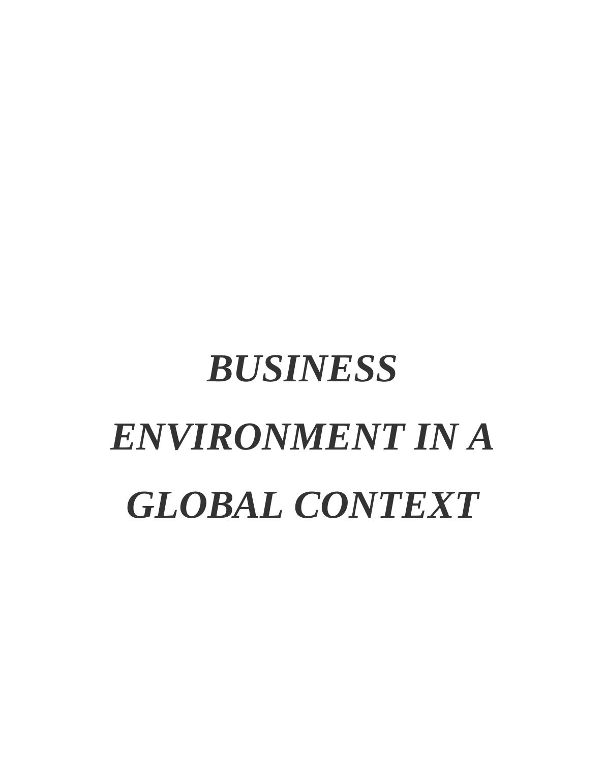 Report On Business Environment Of Shell AS Royal Dutch_1