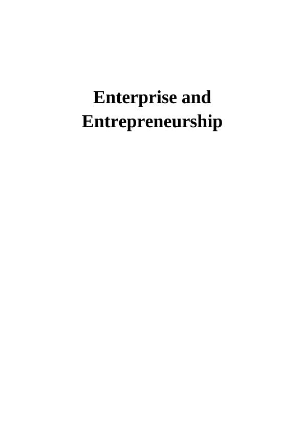 Enterprise and Entrepreneurship_1
