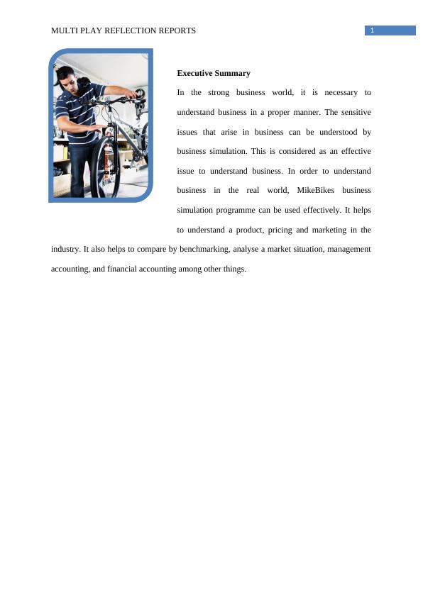 Report on MikeBikes Business Simulation_2
