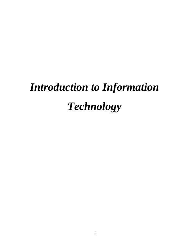 Introduction to Information Technology– Doc_1