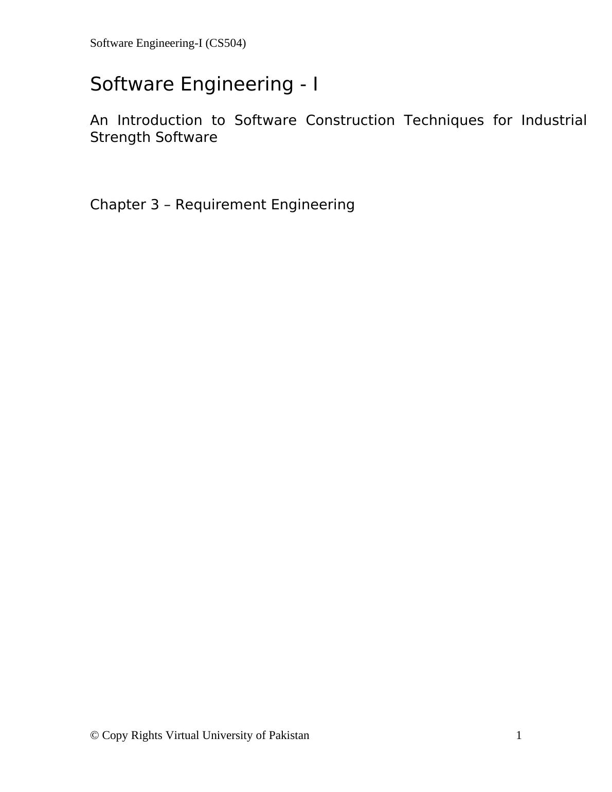 assignment for software engineering