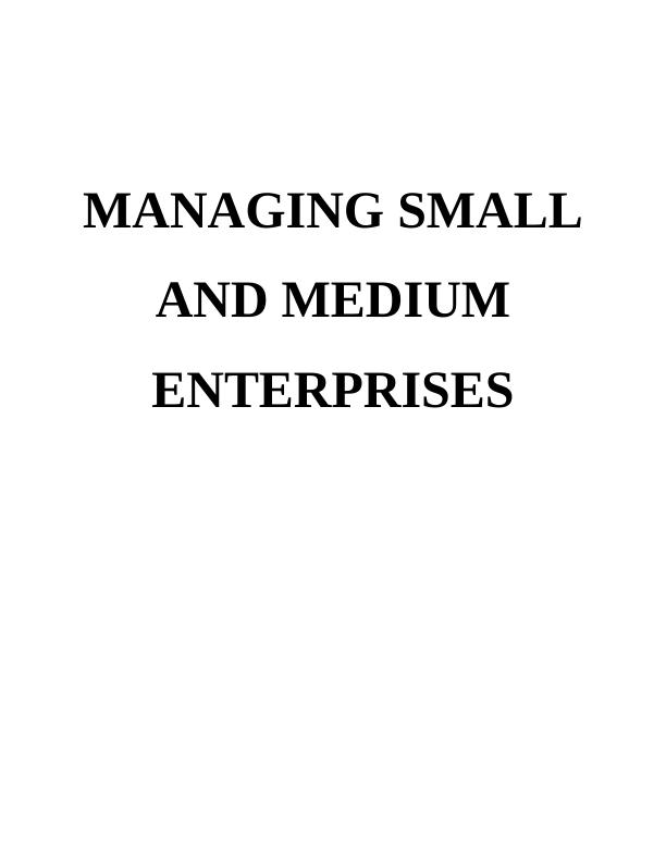 Managing Small and Medium Enterprises_1