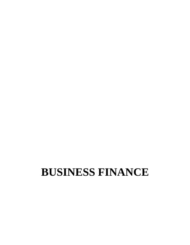 Business Finance Assignment - Unidate_1