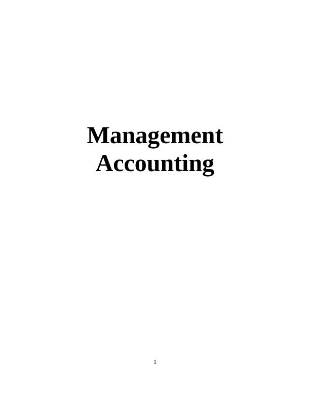 Management Accounting for IMDA Ltd - Report_1