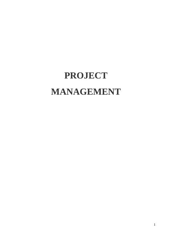 Aspects of Project Management : Report_1
