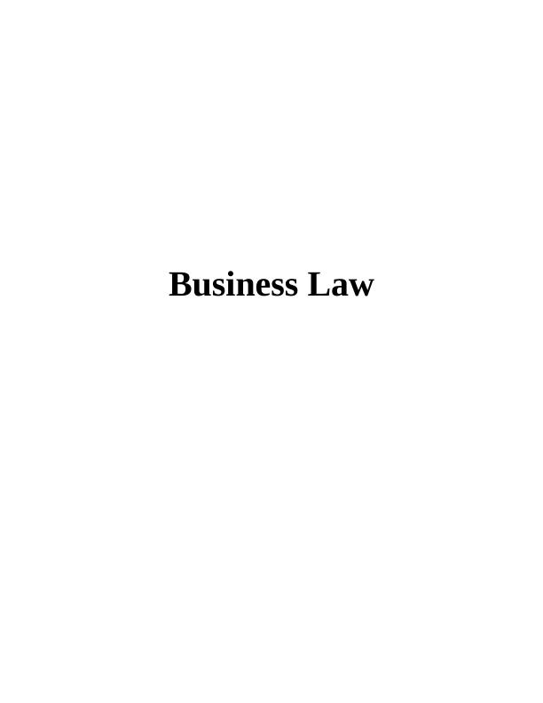 Structure of Business Law Assignment_1